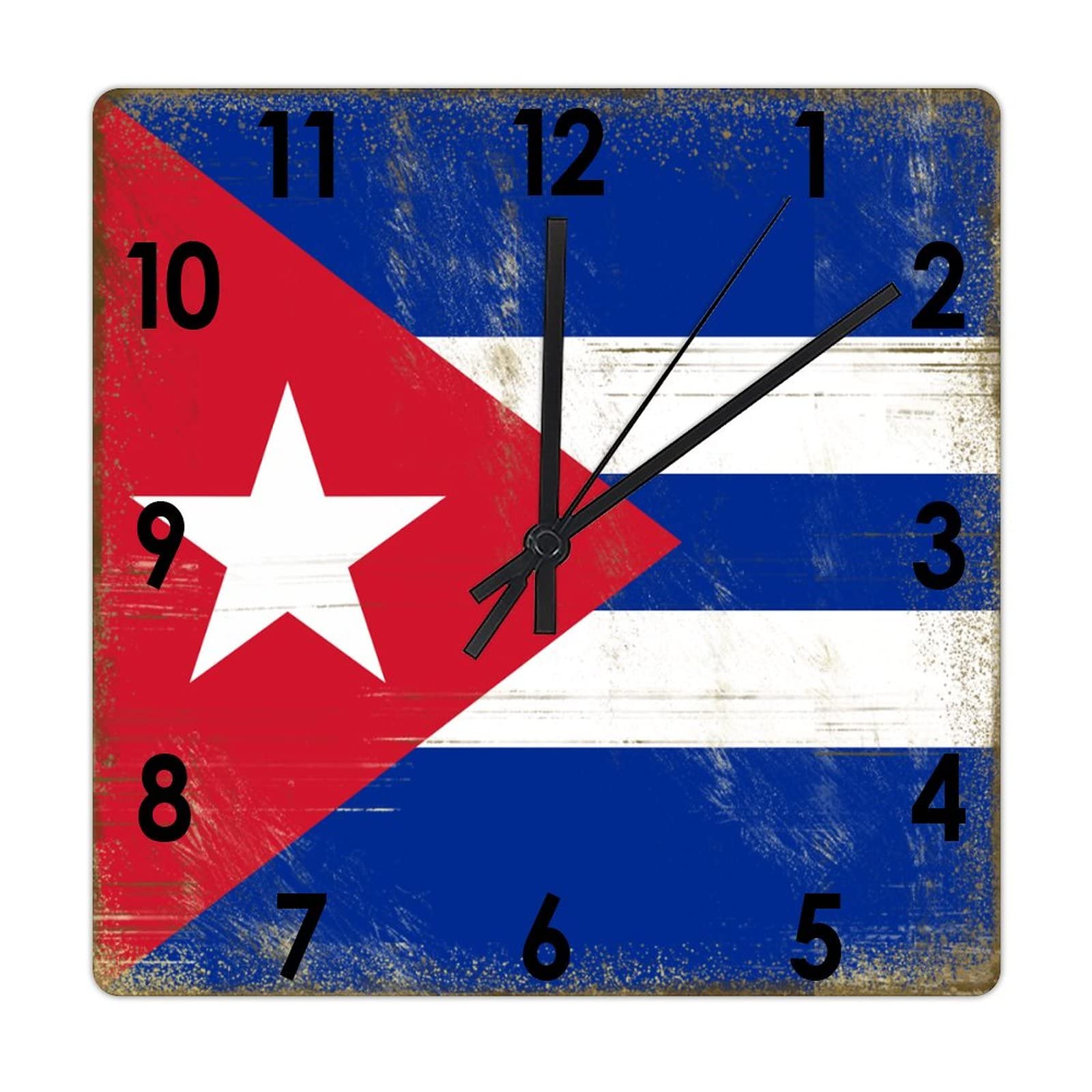 Horloge murale bois Cuba pour décoration de restaurant, bureau et salon