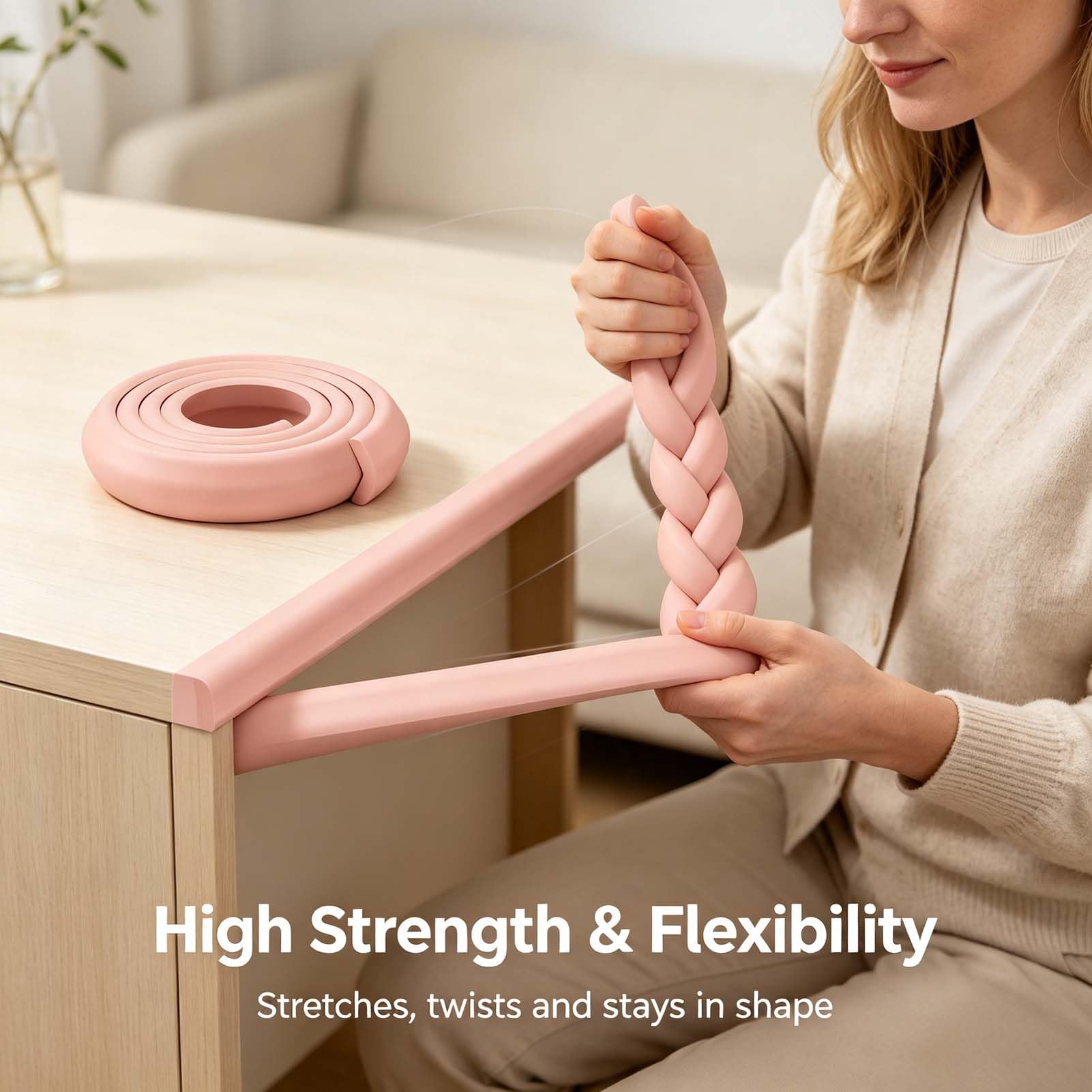 Protector De Esquinas Y Bordes, Banda De Espuma Antigolpes, Tira Parachoques para Muebles, Mesas Y Escritorios, Acolchado Amortiguador, Flexible Y Fácil De Instalar