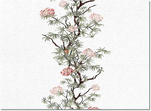 Miniatura 2 de Alfombra antideslizante contemporánea con diseño de flores de primavera, hojas de vid, arte de carnaval, respaldo de goma, tapete rectangular para