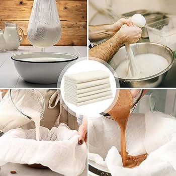 Hemoton 10pcs Reusable Cotton Tofu Cheesecloth Cotton Muslin Fabric For Straining Cooking And Homemade Desserts Hemmed Cheese Cloth For Kitchen Use