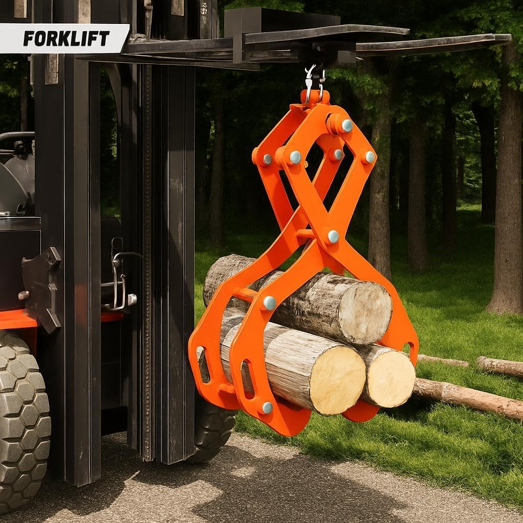 Garvee Pince à grumes robuste 4 griffes – Capacité 1270 kg – Acier anti-rouille, levage et débardage du bois – Outil agricole pro pour tracteur, camion, quad – Taille : 32 pouces