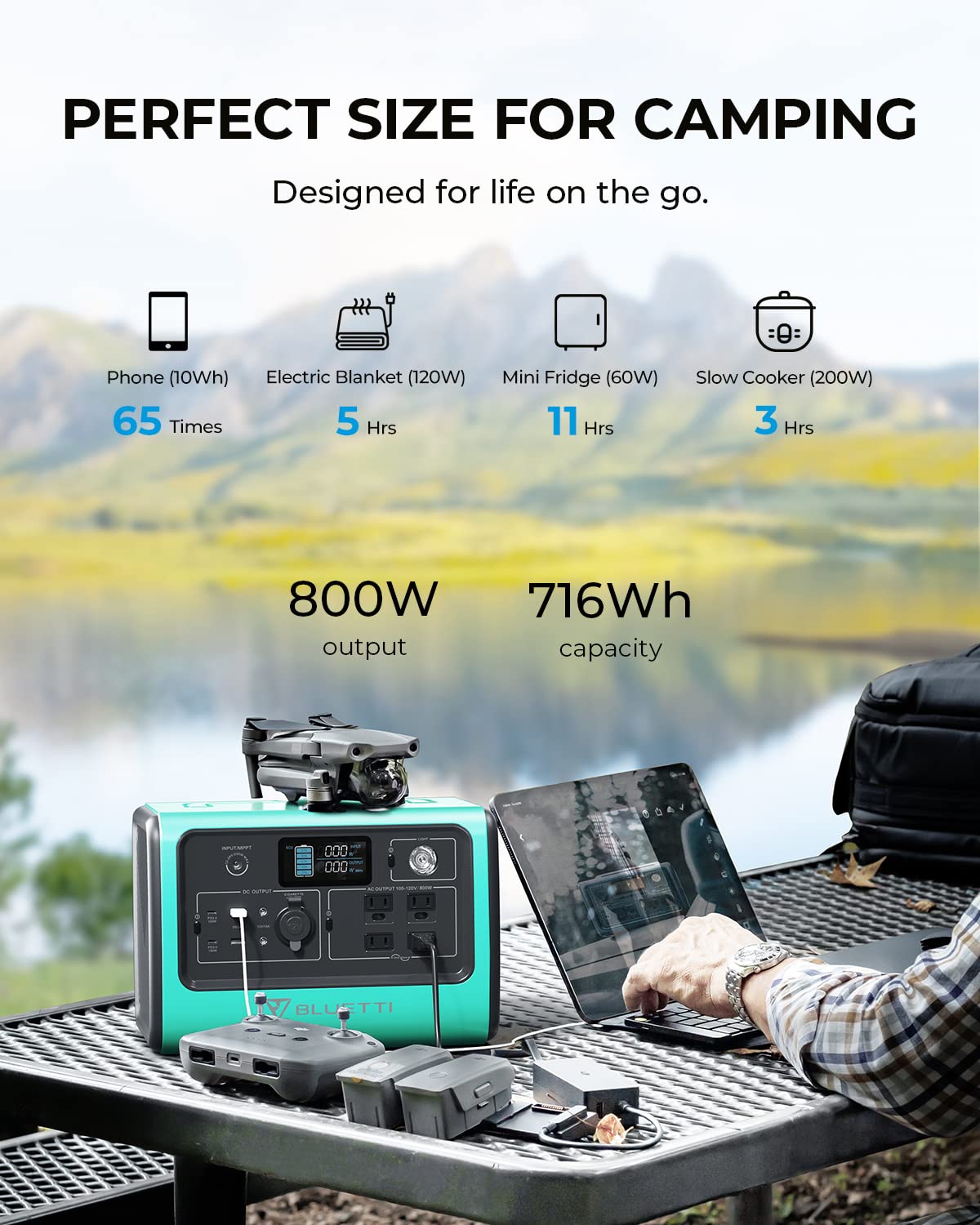 Amazon.com : BLUETTI Portable Power Station EB70S, 716Wh LiFePO4