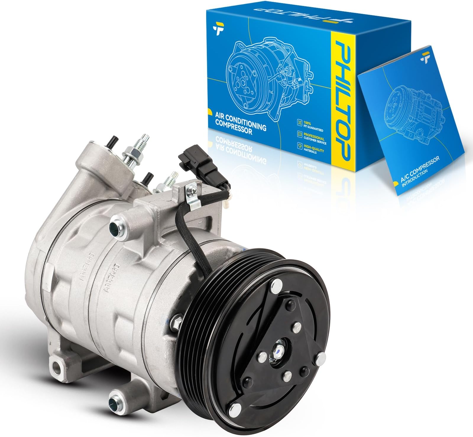 PHILTOP 98673 AC Compressor For Escape 2008 2009 2010 2011 2012, Mariner 2008 2009 2010 2011 2.3L, Tribute 2008-2011, CO 11332C Air Conditioning Compressor