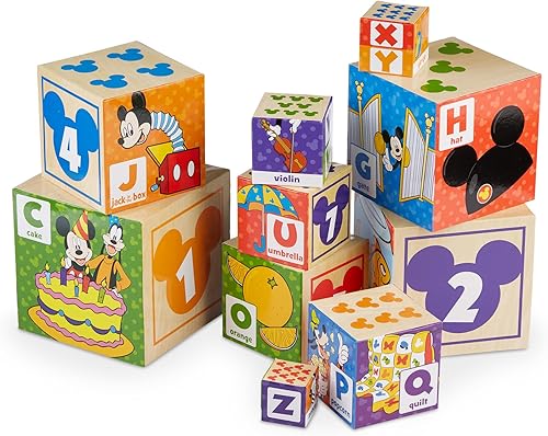Miniatura 3 de Melissa & Doug Disney Mickey Mouse ABC-123 Bloques de anidación y apilamiento