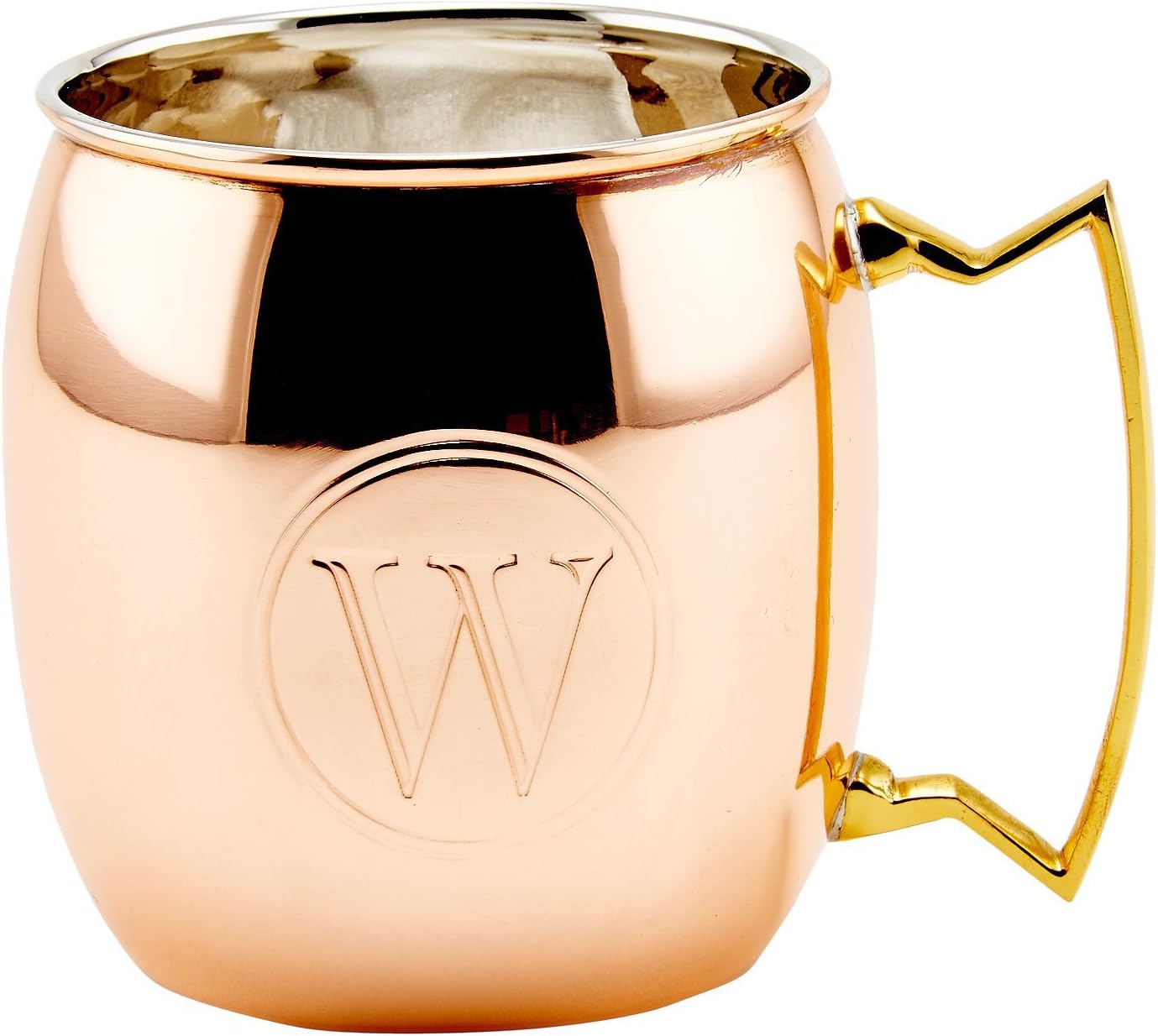 Old Dutch International Solid Moscow Mule Mug, 16-Ounce, Monogrammed A, Copper