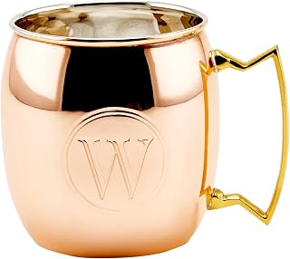 Old Dutch 16-Oz. Monogrammed Solid Copper Moscow Mule Mug, W
