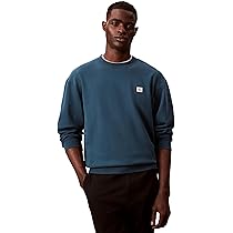 Calvin Klein 400Gsm Trry Bdg Crwn Lv04Rc273G, Felpa, Uomo, Blu (Navy Teal), M