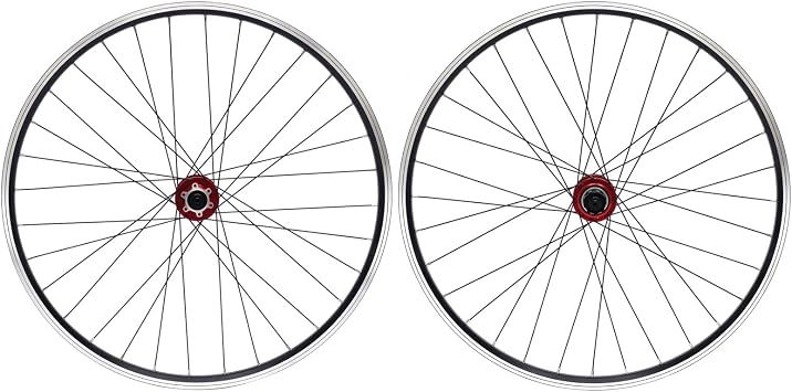 Mountain Bike Wheel Set, 27.5inch Aluminum Alloy MTB Bike Disc Brake Red Hub, Quick Release Front Rear Wheelset 200KG Load Suitable for 7/8/9/10/11/12S Cassette