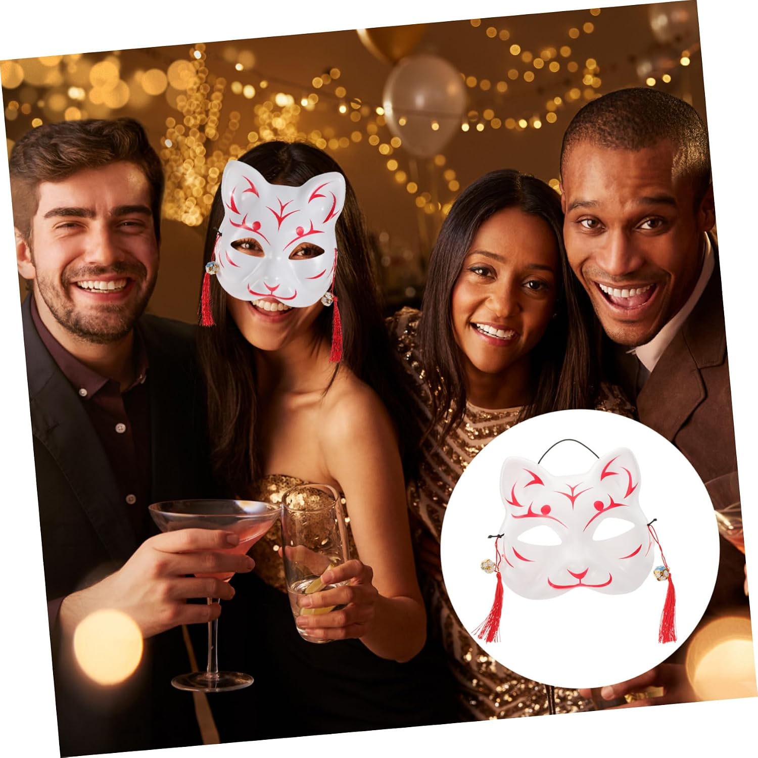 Luxshiny Halloween Anime Cat Party Cosplay Full Face Plastic