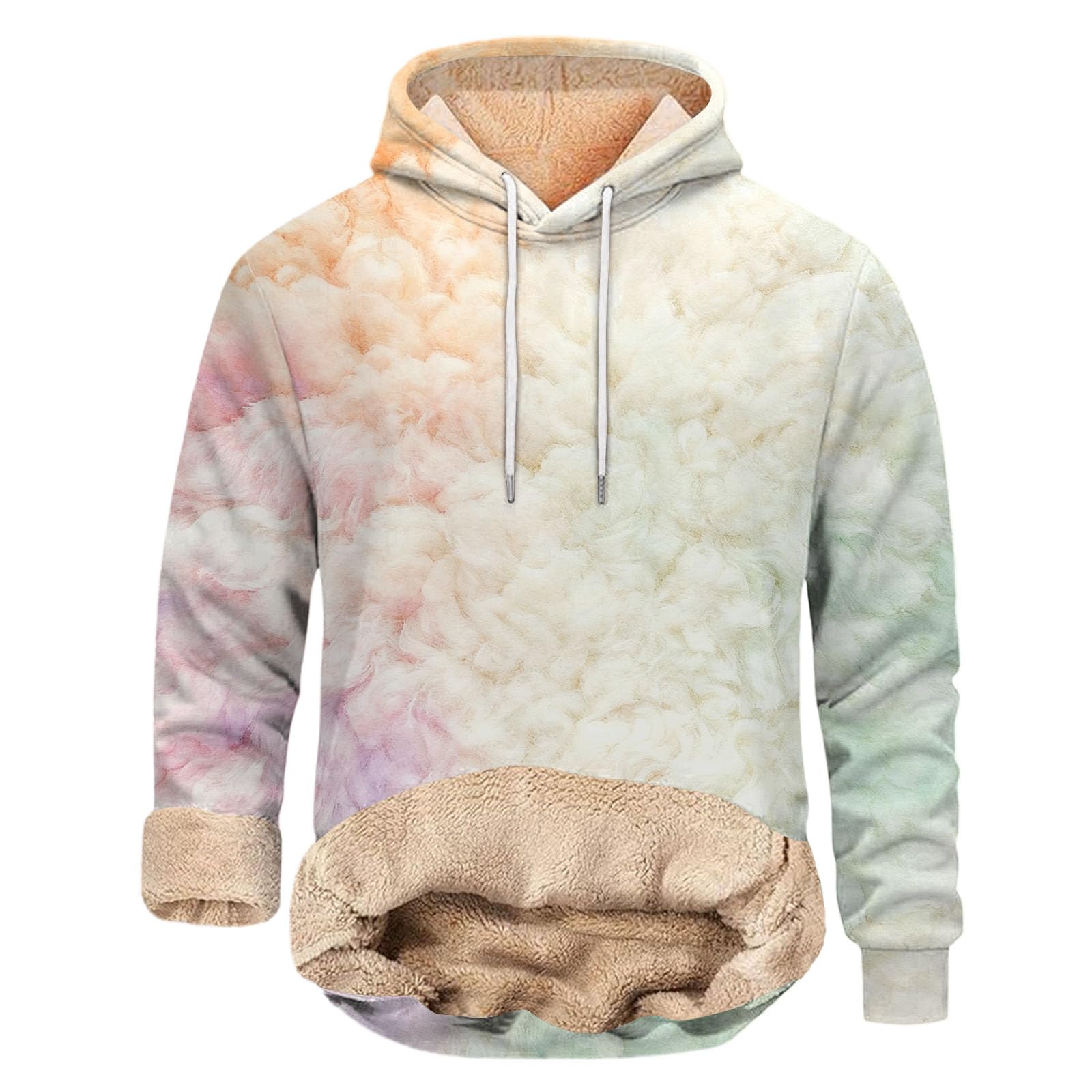 Sudaderas Hombres con Capucha Suéter Casual Estampado para Hombre Top Plateado Manga Larga (Pink, XXL) Ropa De Deporte Oversized Gym Chaqueta Entretiempo Gimnasio Deportiva Deportivo