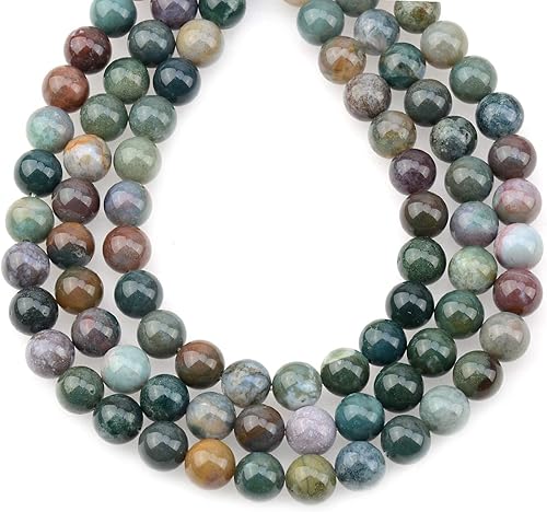 Miniatura 1 de LPBeads Piedras preciosas redondas pulidas naturales con cordón elástico para hacer joyería, creación de pulseras, joyería de bricolaje