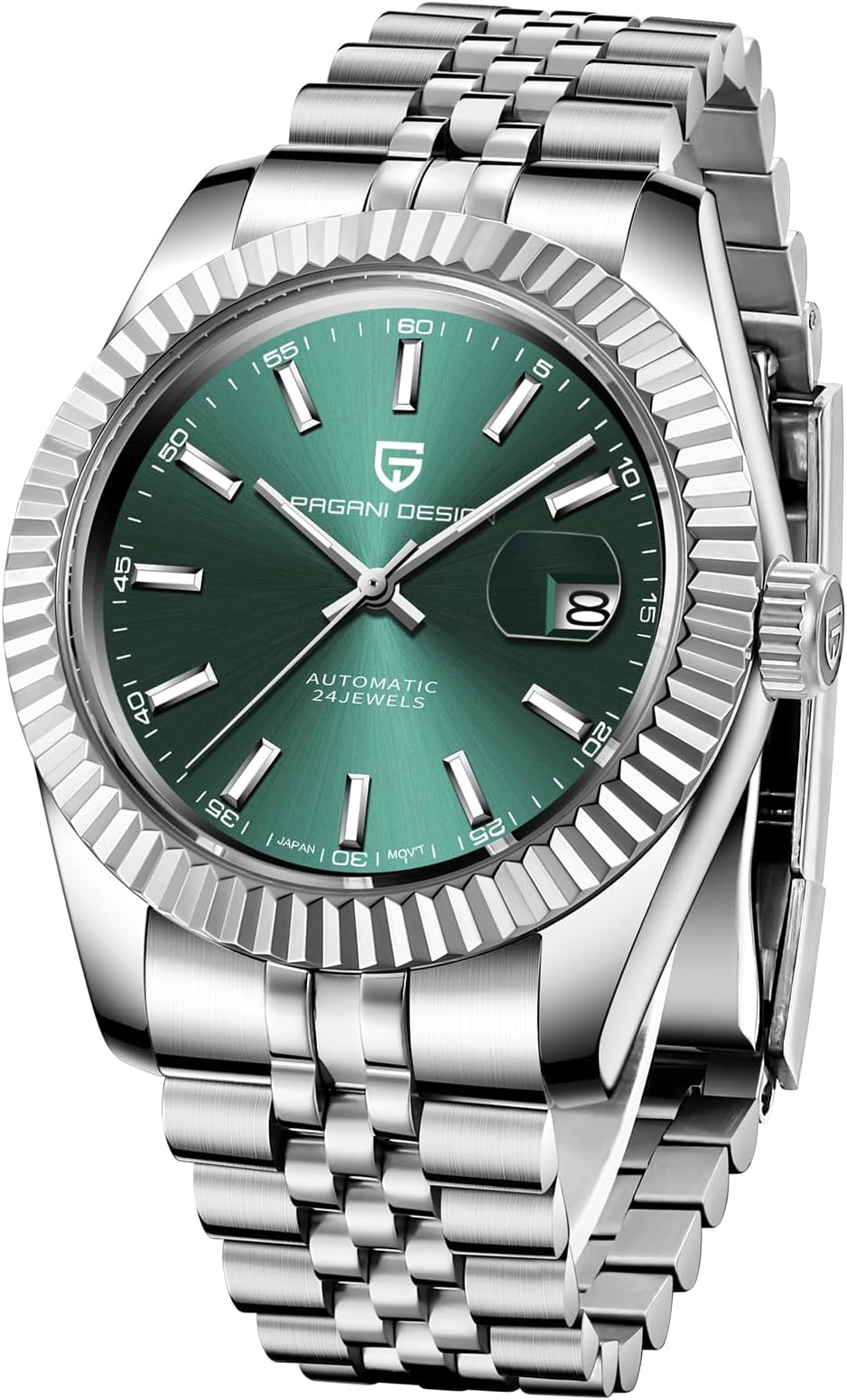 - Pagani Design Men's Automatic Watch Japan NH35 Automatic Movement, 42mm Sapphire Crystal 316L Stainless Steel Homage Watch, 100M Water Resistant Fluted Bezel Luminous Calendar