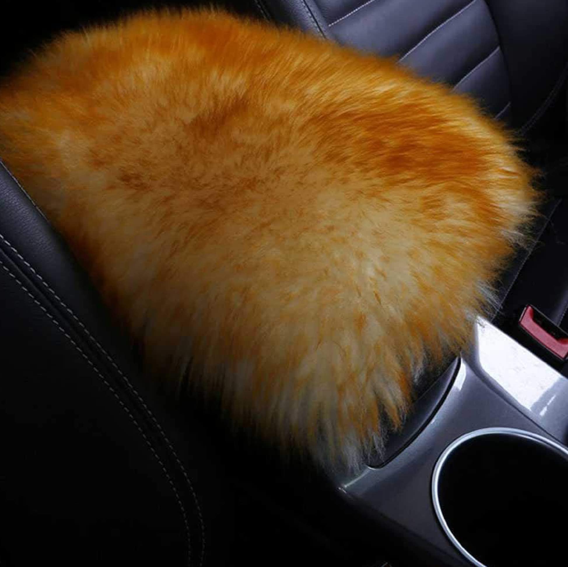 MOBM Auto Center Console Cover Pad Universal Fit for SUV/Truck/Car (Golden)