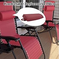 Vista 11 de Ostlttyn Zero Gravity - Almohada de repuesto para silla, color negro, 14.3 x 6.7 x 2.3 pulgadas, relleno de espuma, estilo moderno, soporte