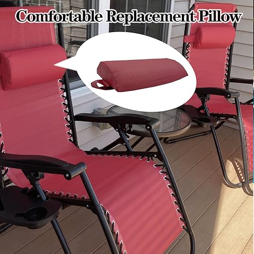 Miniatura 3 de Ostlttyn Zero Gravity - Almohada de repuesto para silla con banda elástica, cojín acolchado universal suave extraíble para silla de gravedad cero,