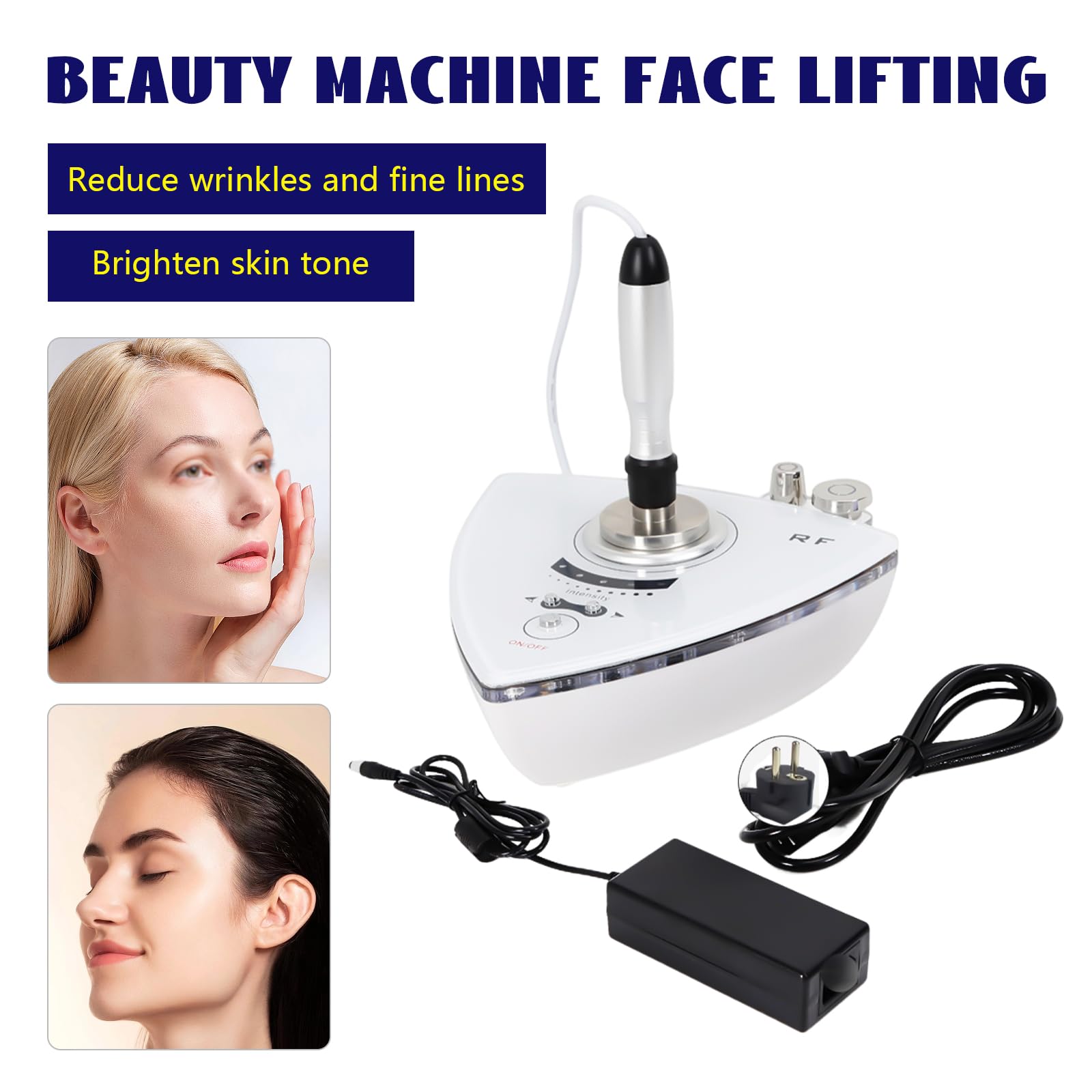 Toninggeräte, Gesichtsmassagegerät, Anti-Aging Hochfrequenz Gesichtsmassage Maschine, Schönheitsgerät mit drei Sonden, Einstellbare Intensität für Selbstreinigung und die Hautpflege im Salon