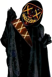 怖いLEDハロウィンマスク&ライトアップハロウィンナイフハロウィンコスチュームセット コスプレ&装飾用