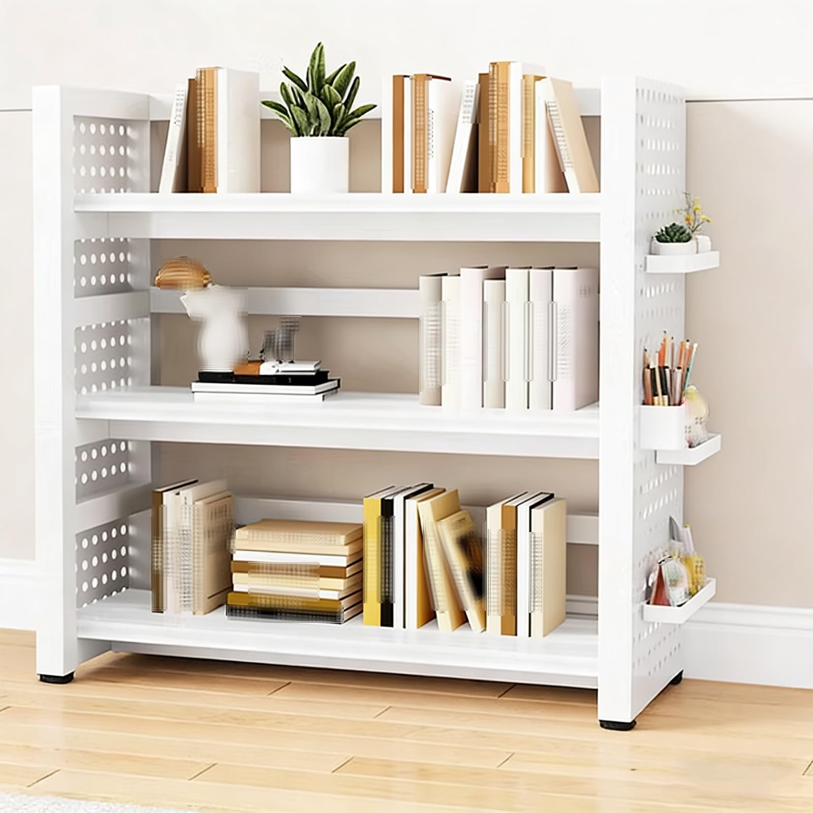 Scafali Ripostiglio Scaffale Cucina Pannello Forato Laterale Altezza del Ripiano Regolabile Adatto per Uffici, Camere da Letto e Lavanderie Scaffale da Cucina Nero(C,120 * 29 * 108cm)