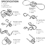 VolksRose 30pcs Le cerveau Teaser Metal Wire Puzzles, classique Mini Jeu de puzzles en métal, jeu intelligent IQ Jeux de défi, éducation IQ Test Toy Lock Puzzle Cadeau pour adultes Enfants adolescents