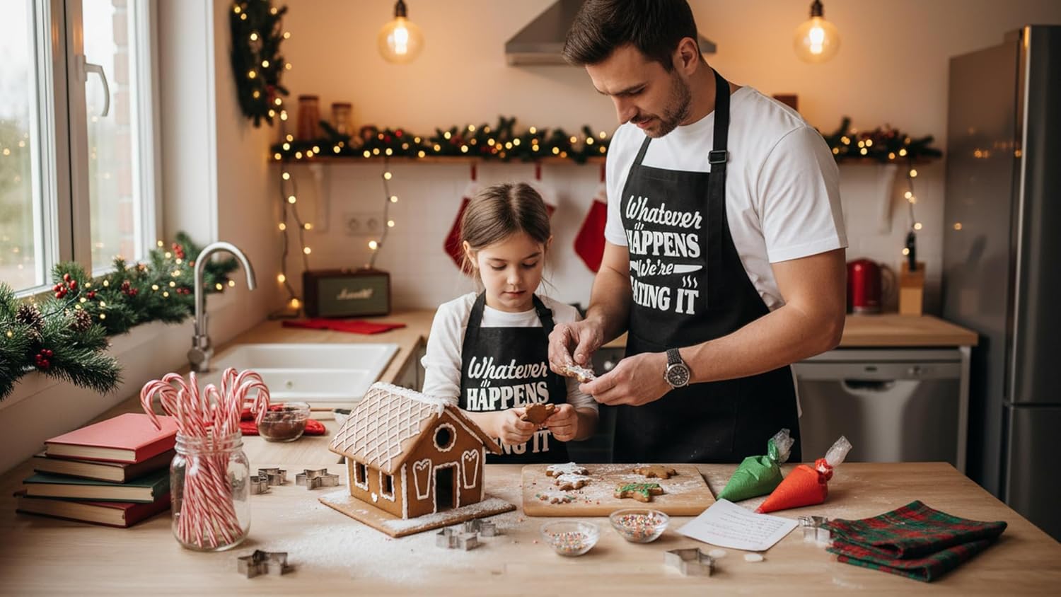 NewEleven Fathers Day Gift For Men, Dad, Husband, Him - Aprons For Men With Pockets - Image 3