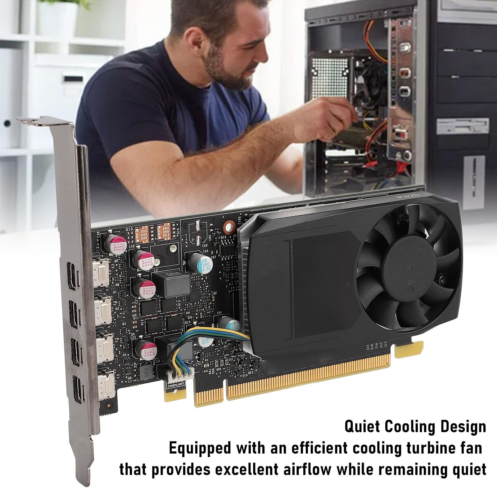 Gugxiom Scheda Grafica, GPU di Memoria GDDR5 da 2 GB, Curre Scheda Grafica con funzionalità Multipla