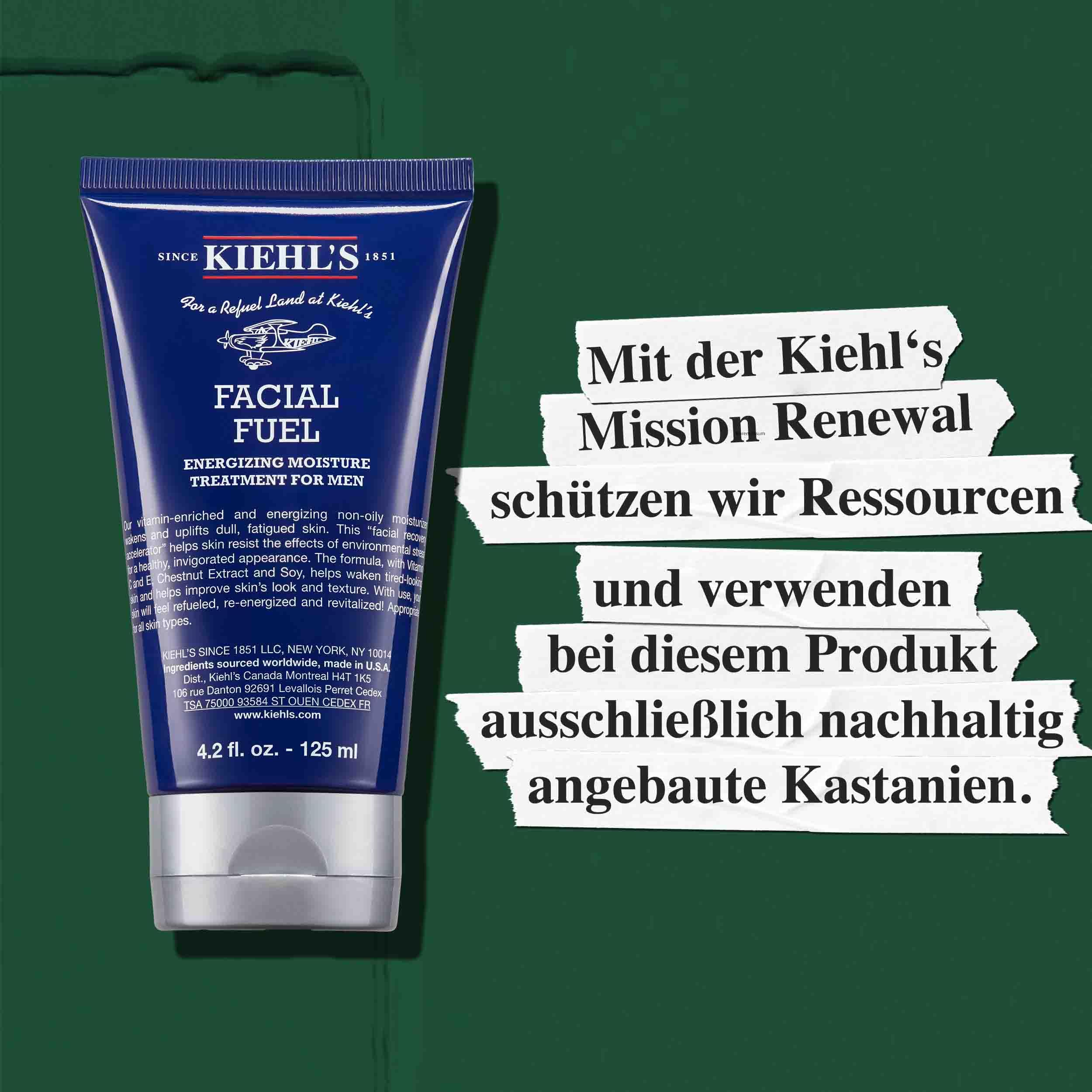 KIEHL'S Facial Fuel Moisturizer, Energie spendende Feuchtigkeitscreme mit Vitamin C & E und Kastanien-Extrakt für anspruchsvolle Männer-Haut, Gesichtscreme, nicht fettend