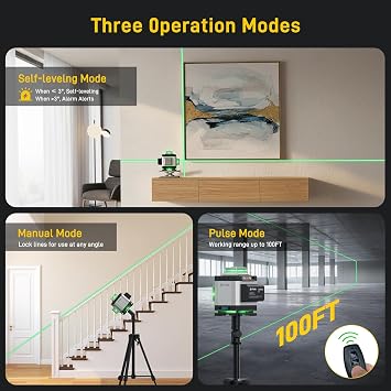 Laser Level, MrToNo 4 x 360 laser level 360 self leveling 16 Lines 4D