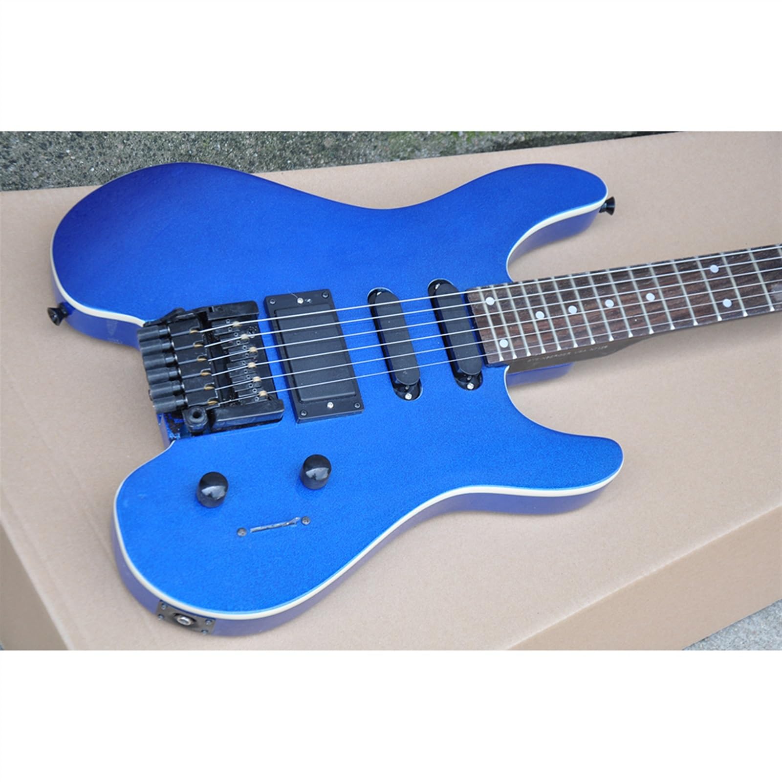Niebieska 39-calowa 24-progowa Bezgłowa Gitara Elektryczna Z Palisandrową Podstrunnicą Początkujący Bezgłowy Gitara Elektryczna
