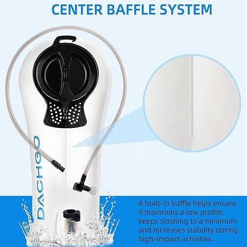 Miniatura 4 de Vejiga de hidratación, bolsa de agua de 1.5L 2L 3L para mochila de senderismo, depósito de agua de hidratación sin BPA y sin sabor, camping,