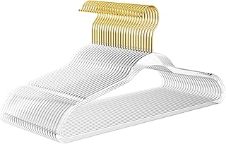 Premium Clear Invisible Acrylic Hangers, 20 Pack Ultra Slim & Space Saving Suit Hangers for Coats, Pants & Dress Clothes