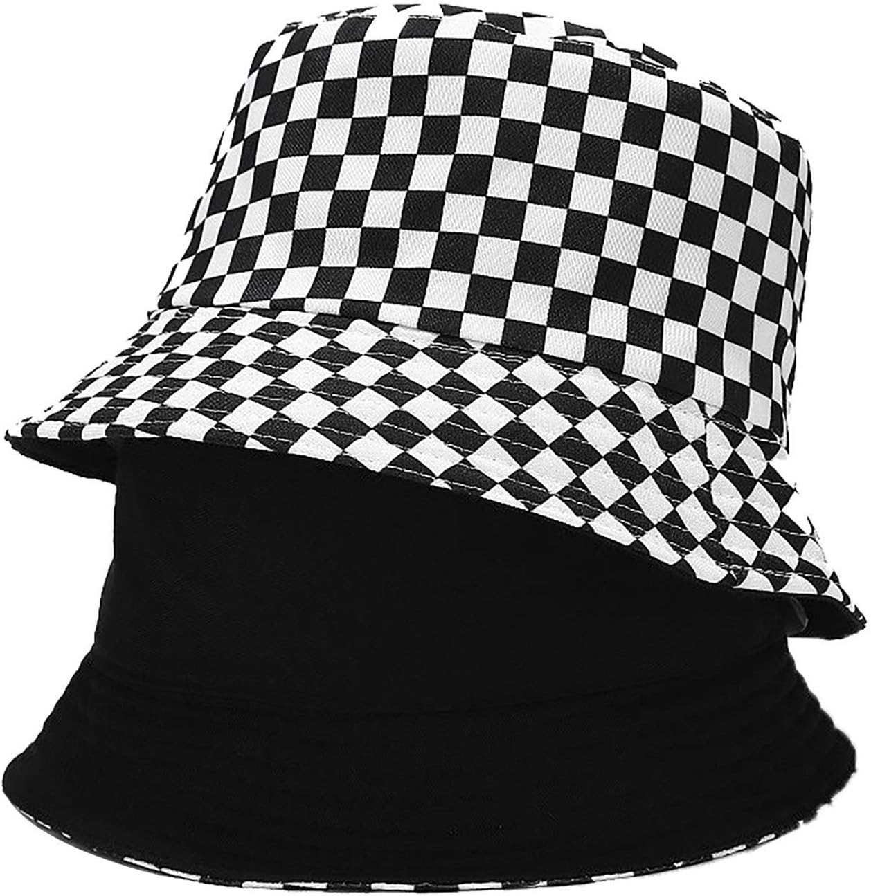 Flower Reversible Bucket Hat Cotton Summer Travel Beach Sun Hats Emboridery for Women Men