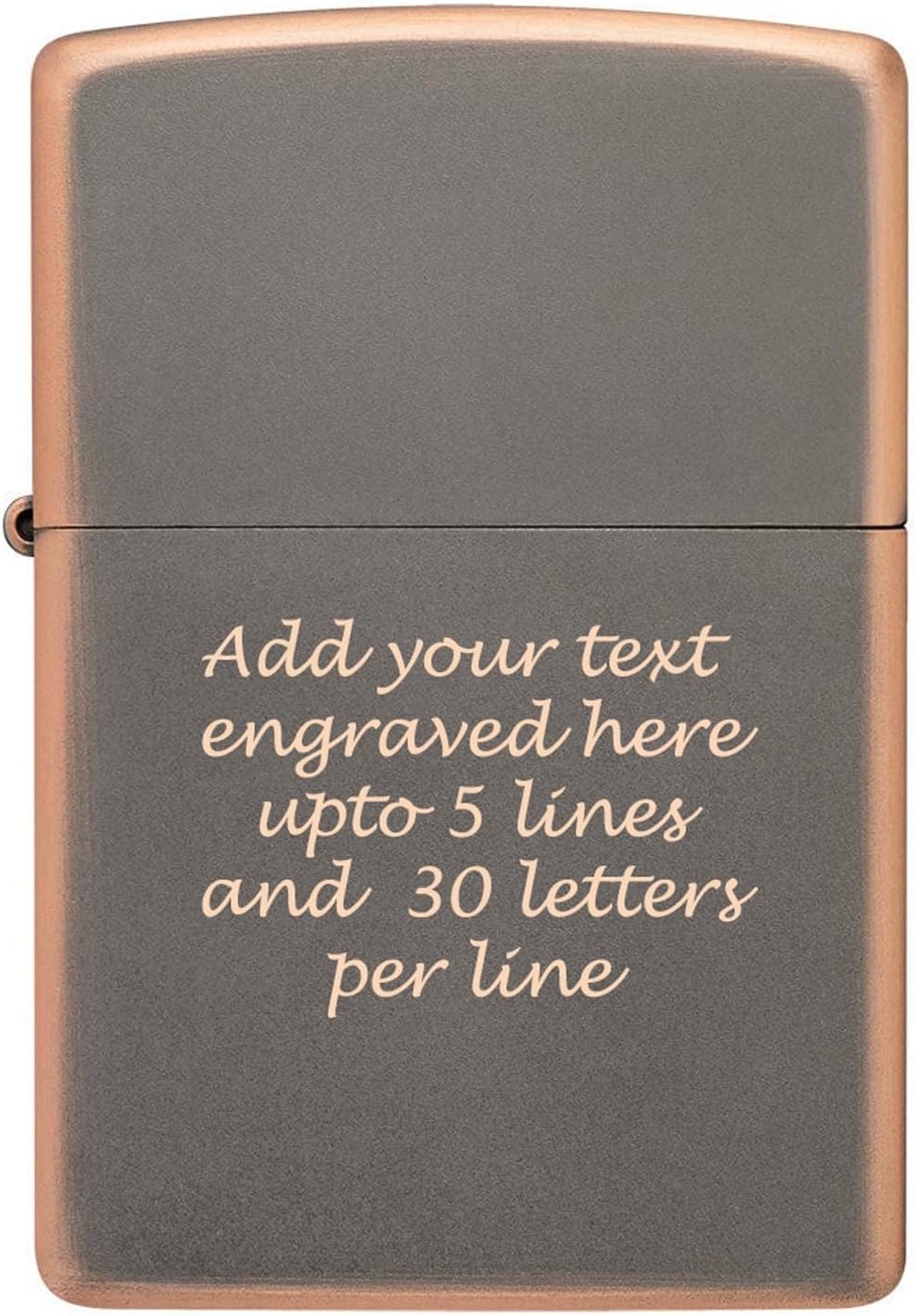 Customized Personalized ZIPPO Classic Windproof Oil Lighter Engraving (Rustic Bronze)