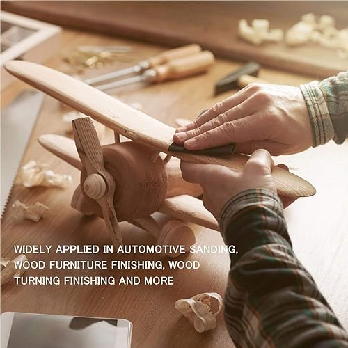 Miniatura 5 de Paquete surtido de 12 piezas de papel de lija de lija de 12 granos para lijado de madera, hojas de papel de lija seco y húmedo