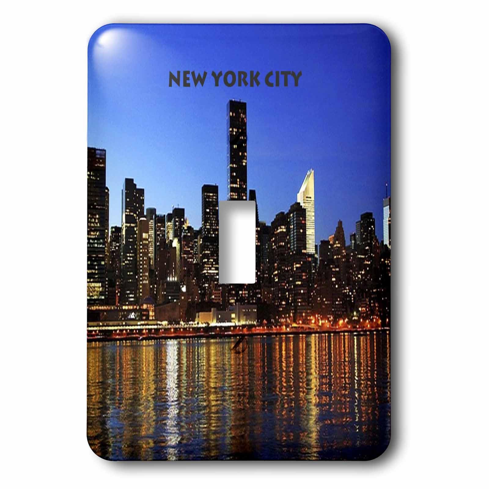 Nyc Night Skyline Interrupteur idéal pour moderniser un mur blanc uni