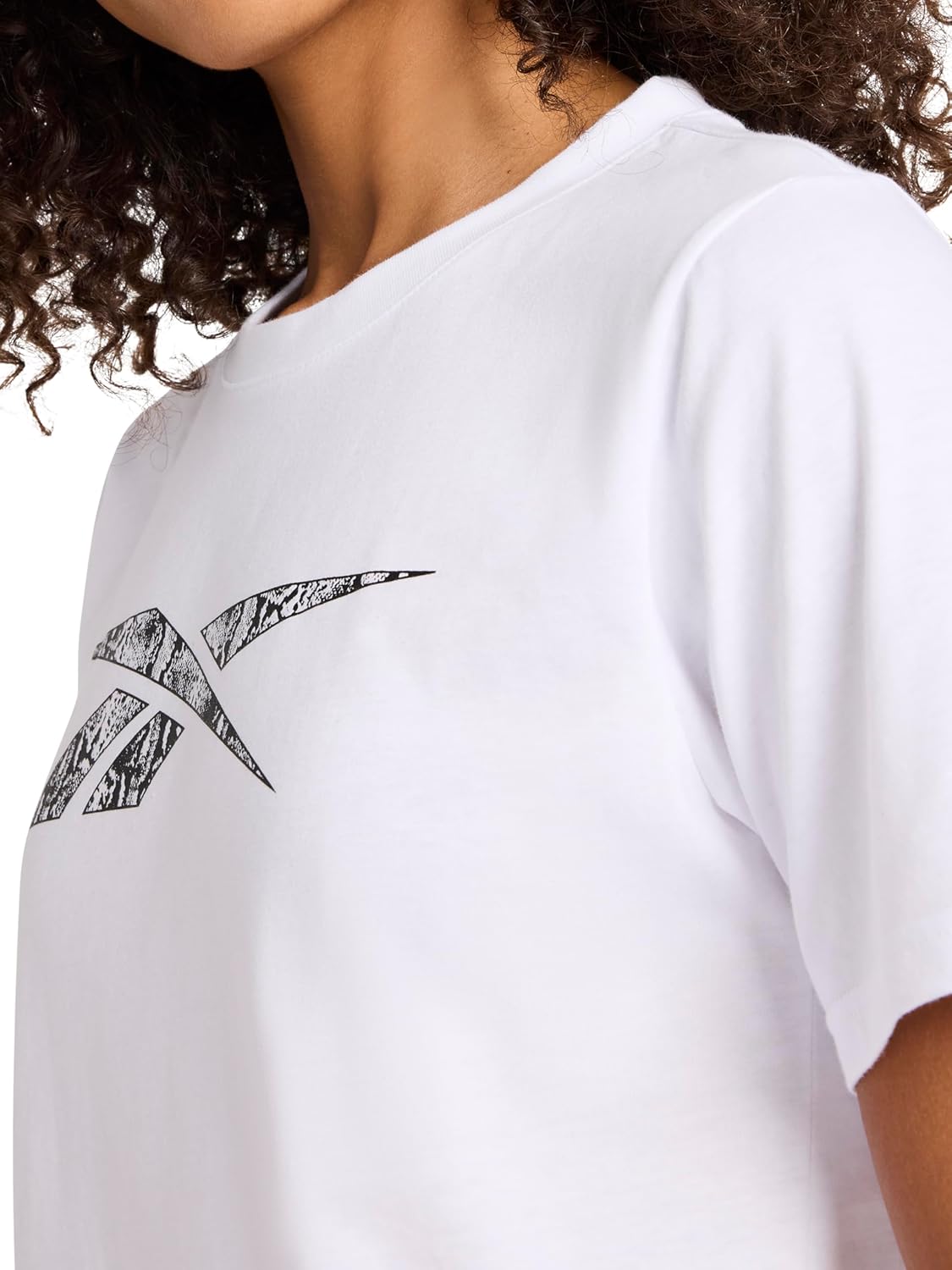 Reebok Womens Big Logo 100% Cotton Lightweight Crewneck T-Shirt, Relaxed Fit - Image 3