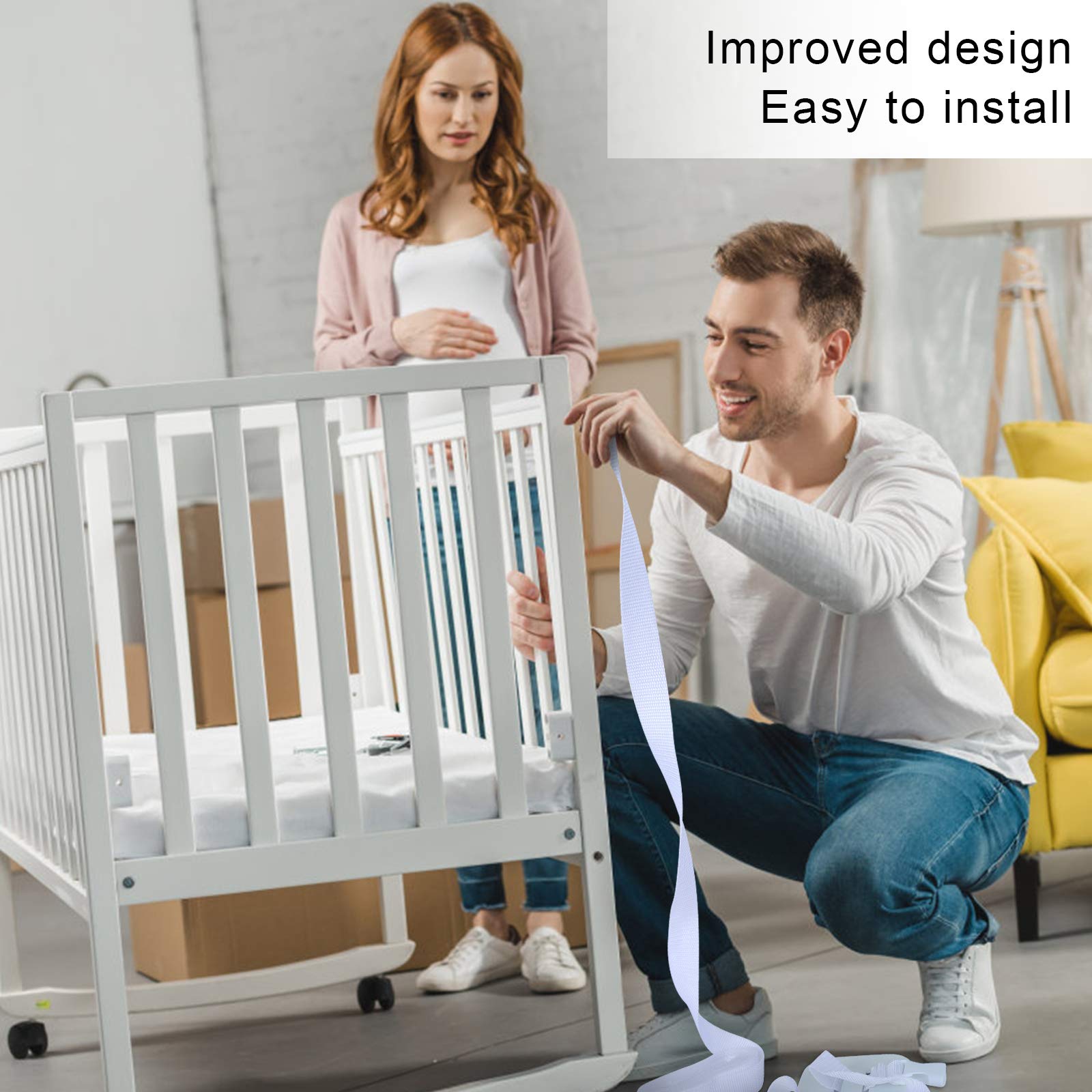 Correa para Cuna de Bebé, Fijación de Cuna Auxiliar, Correa para Camas Auxiliares, Accesorios de Cama, Correas de Mueble
