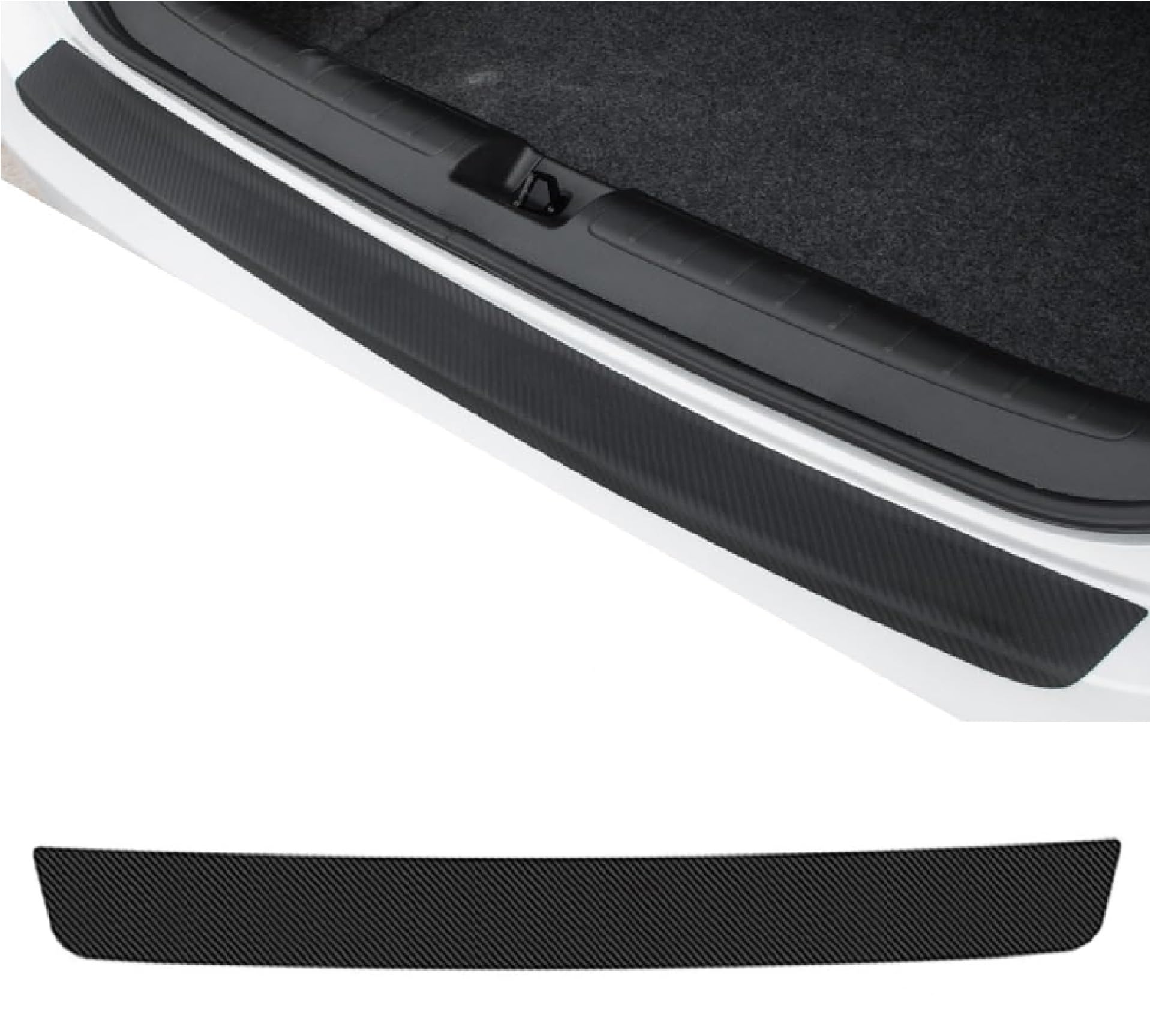 TMXM Car Rear Bumper Protector for BMW X3 F25 2011-2018 Carbon Fiber Rear Trunk Sill Plate Cover Protective Sticker Anti Scratch Guard Accessories