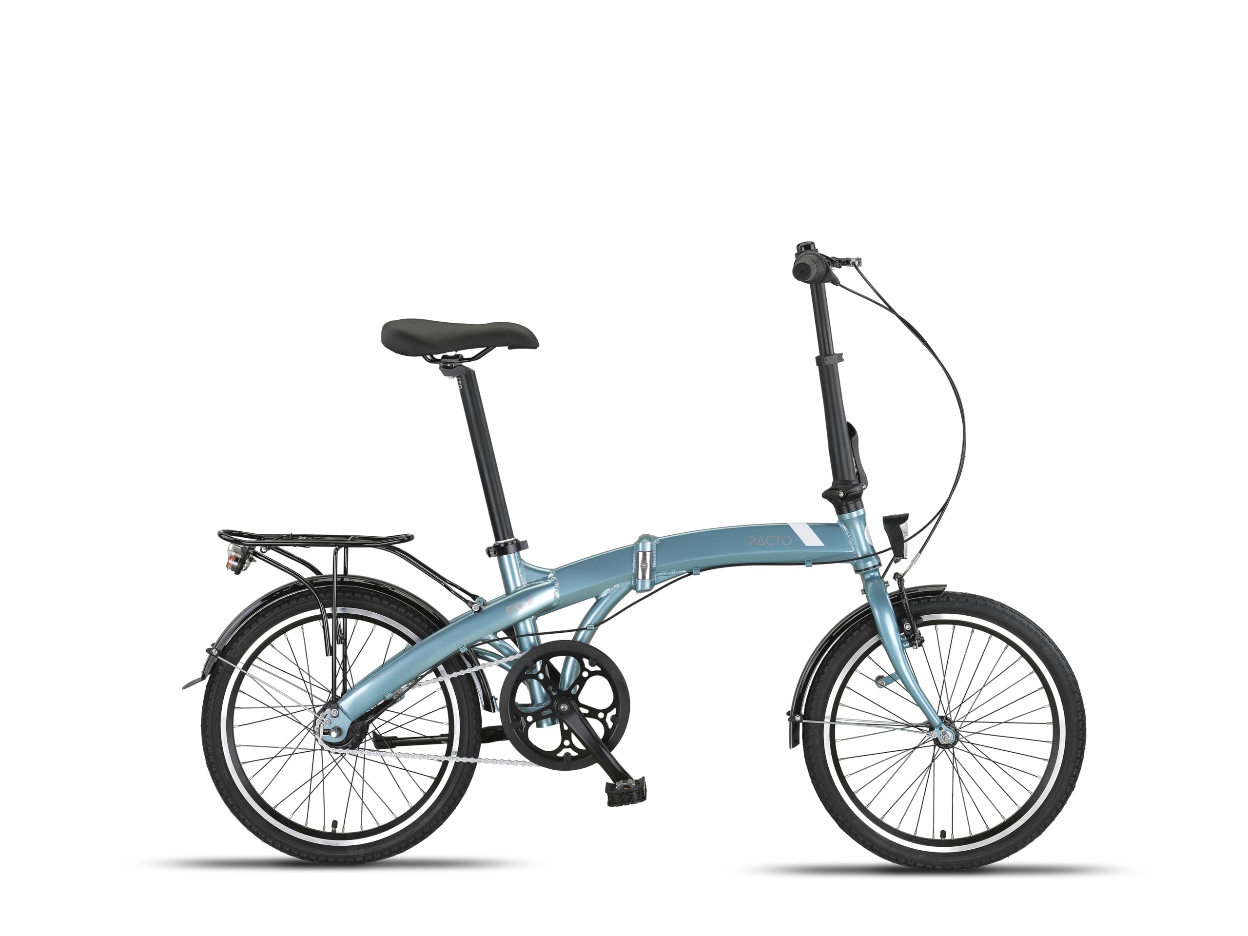 PACTO Five N7 Premium Klappfahrrad Für Erwachsene - Aluminiumrahmen Bike 20 Zoll Aluminiumräder Bicycle, 7 Nabenschaltungen Rücktrittbremse Faltrad Klapprad