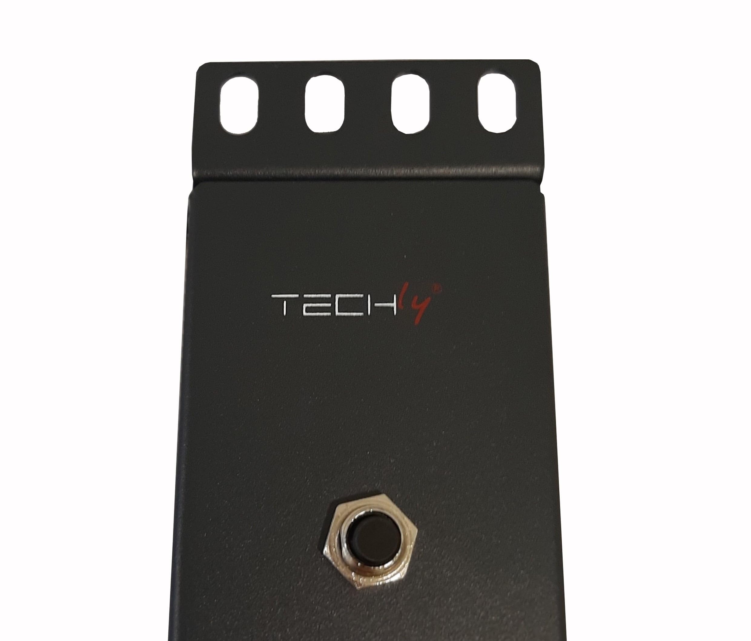 Techly Professional 367829 Multipresa a 8 Posti da Rack 19" con 8 Interruttori Luminosi 1,5U Nero
