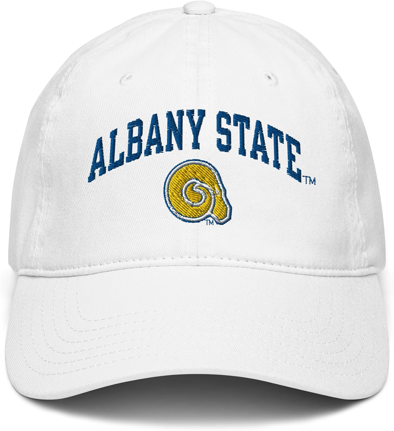 Albany State Golden Rams Arch Over Logo Officially Licensed Adjustable Baseball Hat