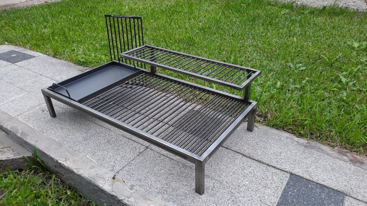 Griglia argentina di lusso con moduli in ferro estraibili + braciere - griglia argentina in ferro - barbecue Parrilla Asado modello RG - Sor pampa grill (101,6 x 50,8 cm)