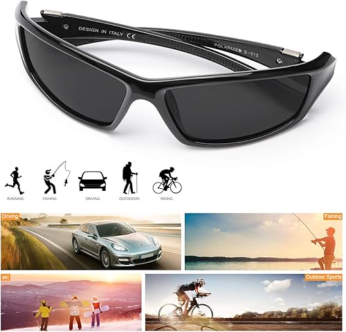 Vista 31 de MIRYEA Polarized Sports Sunglasses for Men Women Cycling Running Driving Glasses