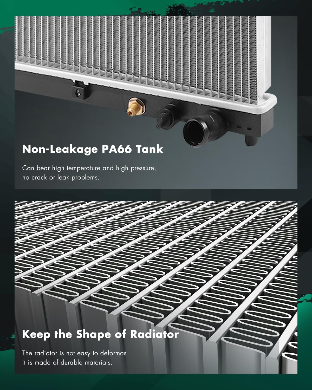 SCITOO Engine Coolant Aluminum Radiator Assembly for 2004-2006 for Scion for xA 1.5L 2004-2006 for Scion for xB 1.5L 2000-2005 for Toyota for Echo 1.5L; Replace: 2305,SC3010102, 1640021080