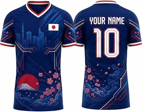 Jersey de Fútbol de Japón para Hombres y Mujeres, Camiseta de Fútbol Japonesa, Camiseta de Japón para Hombres, Uniforme de Equipo de Fútbol con Orgullo Japonés
