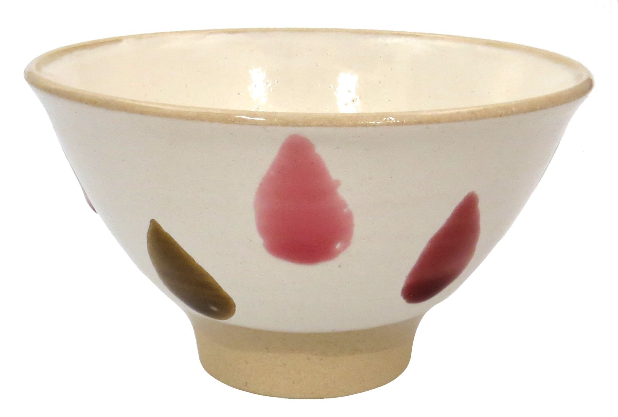 Gyokuyou Hasami seen quenching Rui Masayuki ware drop rice bowls red 52390