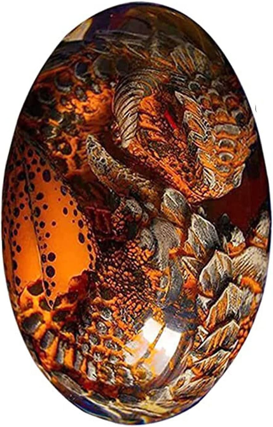 Wilbeva Lava Dragon Eggs, Crystal Transparent Resin Dragon
