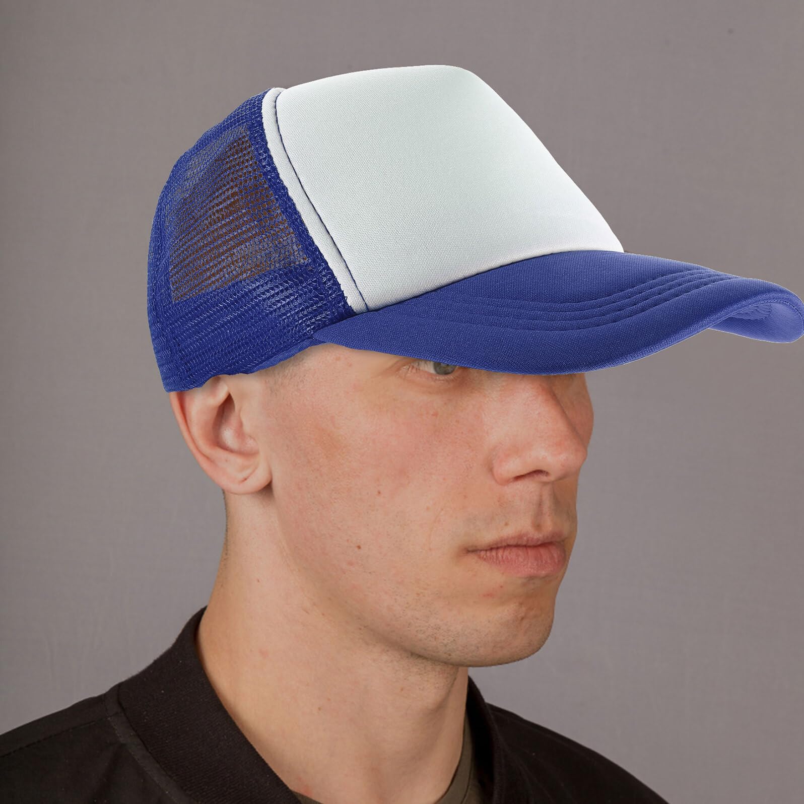 LIFKOME Cappello da Baseball in Rete per Sublimazione, 6 Pezzi | Poliestere, Design Bianco, Regolazione Adattabile, per Progetti Fai da Te e Personalizzazione di Gruppo