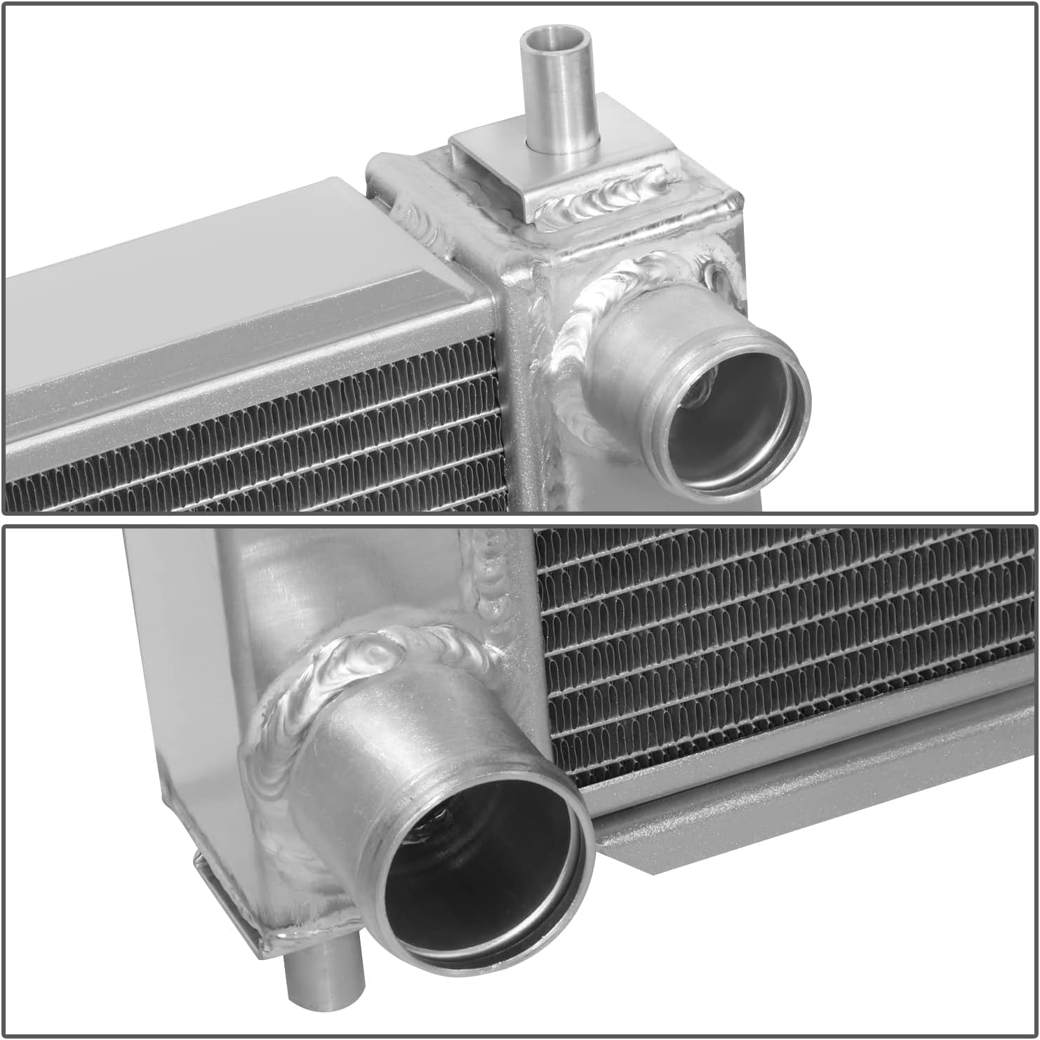 DNA Motoring RA-FM97MT-3 3-Row Full Aluminum Radiator Compatible with 97-04 Mustang MT,25" x 17 "x 2.25",1.5"Inlet/Outlet