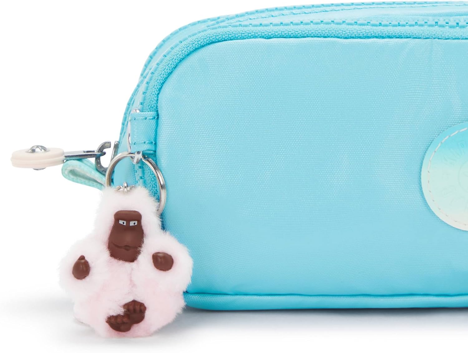 Kipling Gitroy Metallic Pencil Case Sea Blue Met