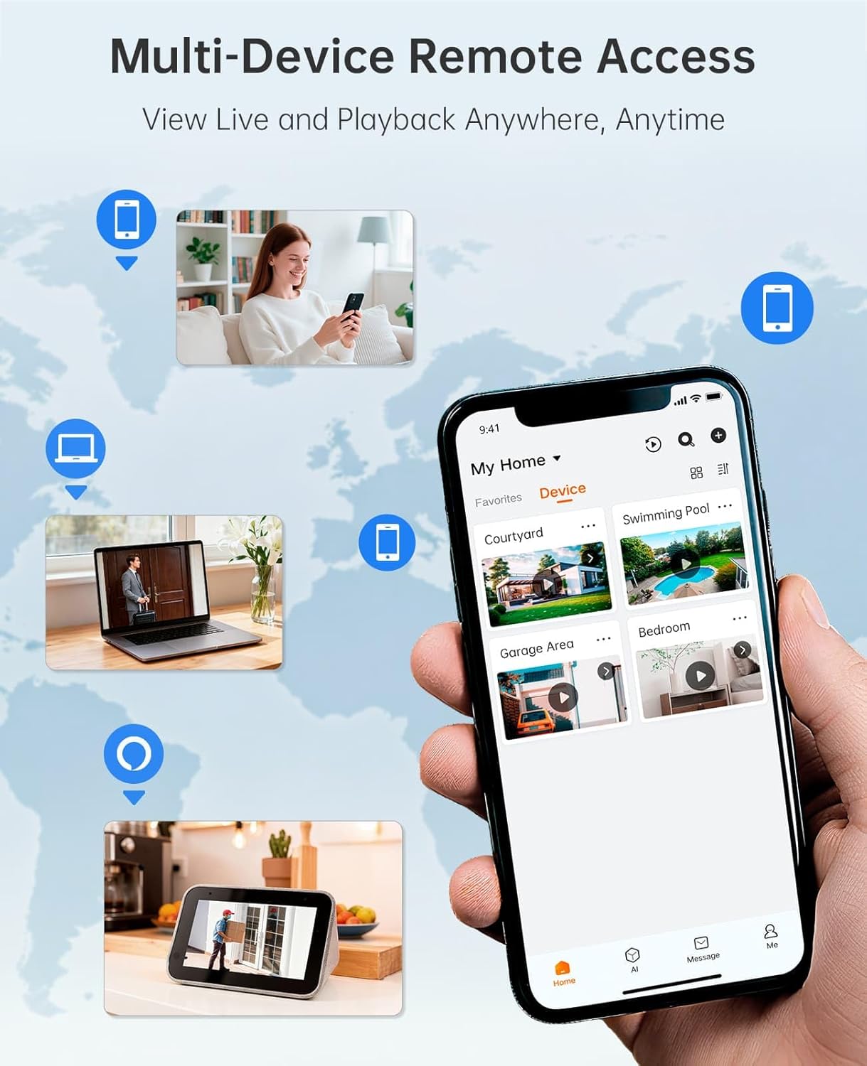 4K PoE Camera System, 4Pcs 8MP Outdoor Turret Home Security Cameras with AI Detection, 24-7 Recording, Color Night Vision, No Subscription, IP67 Waterproof, 4K 8CH NVR with 2TB HDD (N2834D)